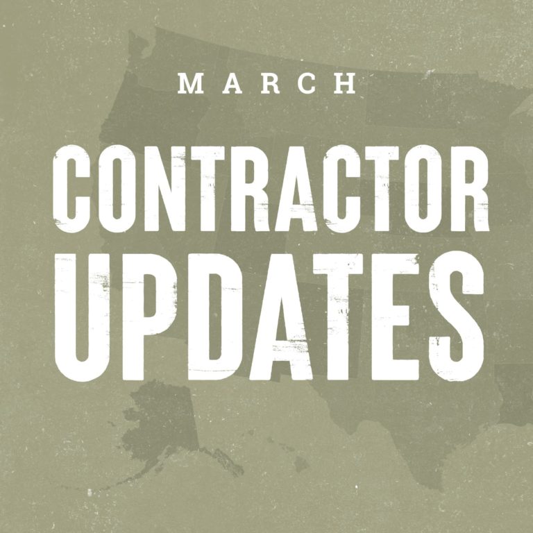 march contractor updates