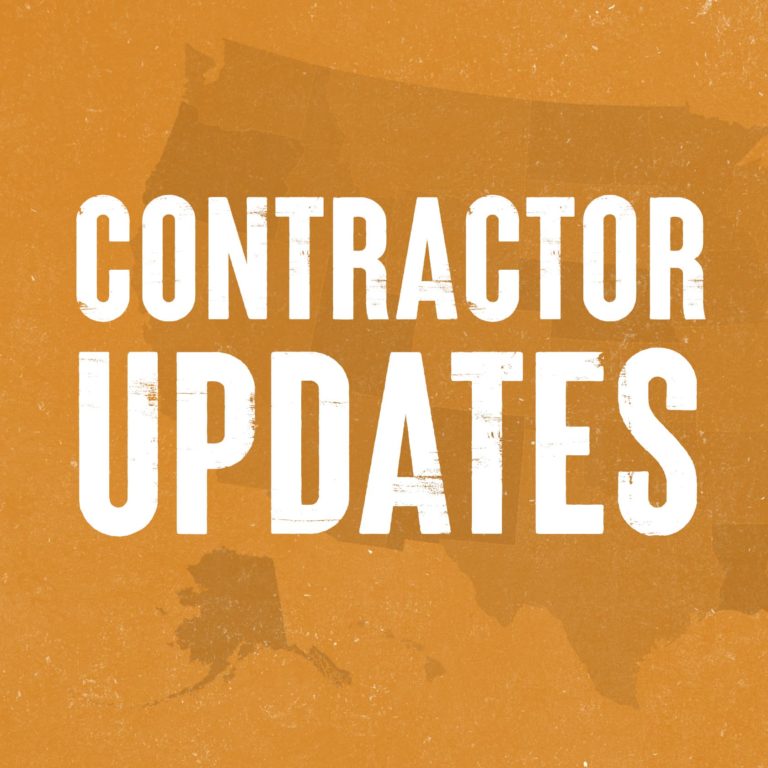 contractor updates