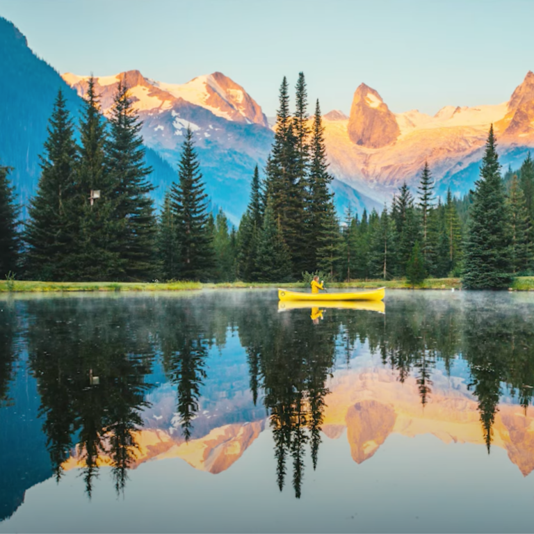 lake and mountain landscape